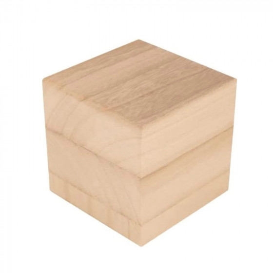 SOLID WOODEN 10cm Cube Building Block - AT14003508