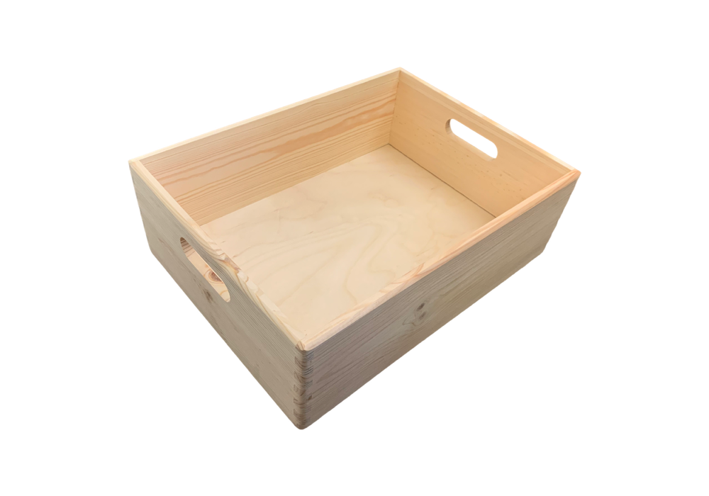 Wooden box open store