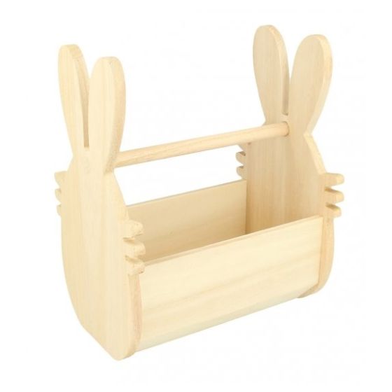 LIMITED EDITION Wooden Bunny Egg Collection Basket or Display