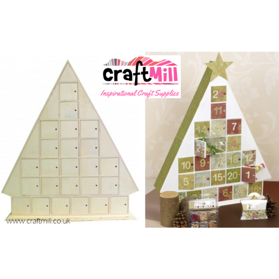 Plain Wooden Advent Calendars Wooden Gifts & Blanks The Wooden Box Mill