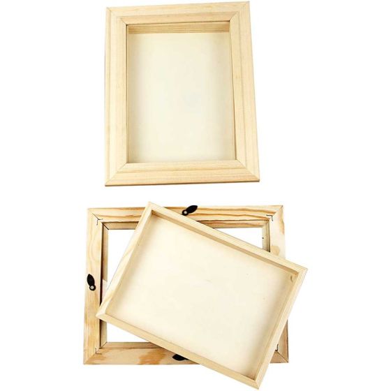 Pine 3-D Shadow Box Wooden Frame 23.2cm x 18.2cm x 3.3 cm