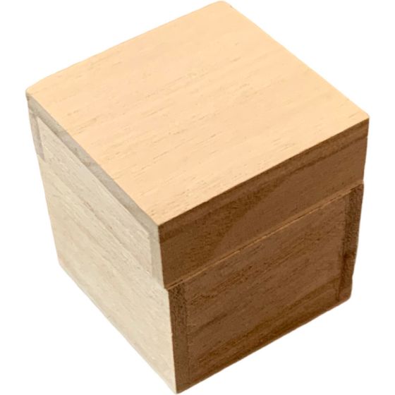 Extra Small Wooden 5cm Cube Trinket Box