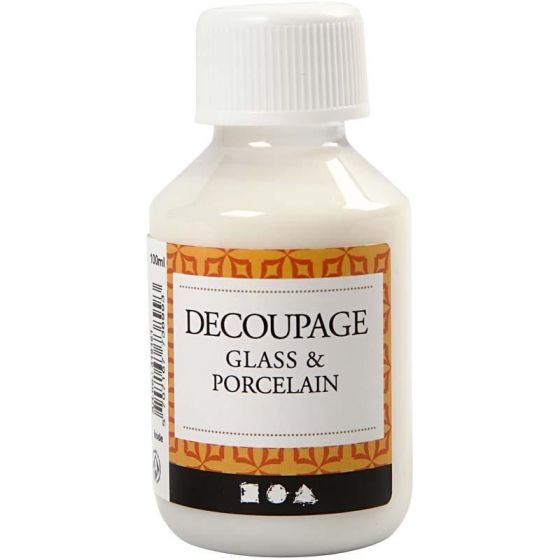 Decoupage Glass & Porcelain Matt Adhesive & Varnish 100ml