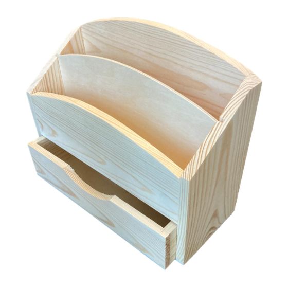 Wooden Desk Tidy / Organiser, Letter Rack