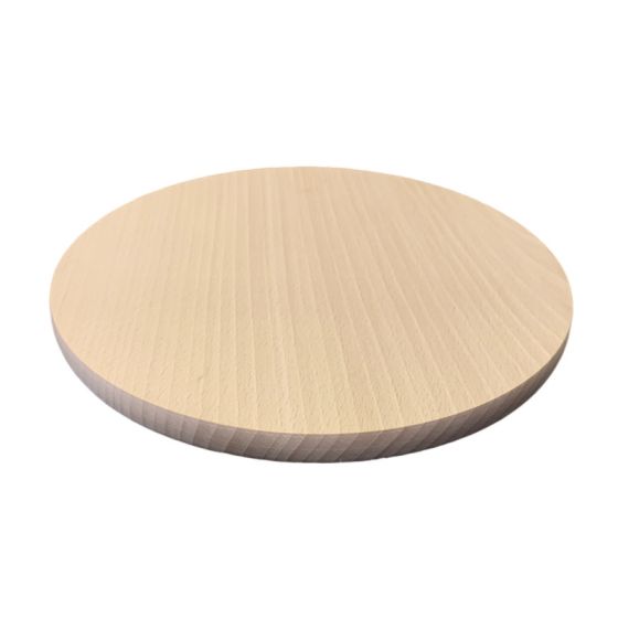 25cm Solid Beech Plain Round Chopping Board or Plaque