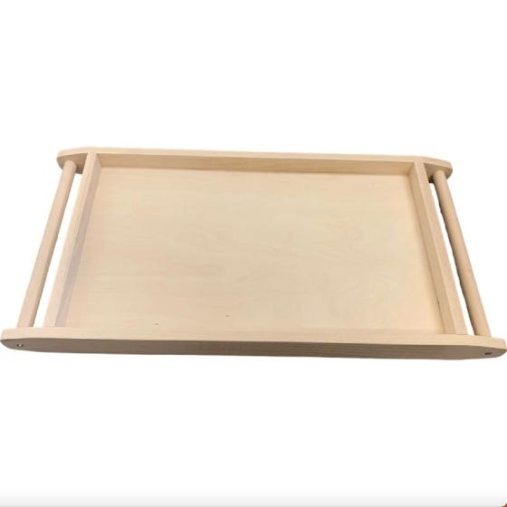 Extra Large Solid Wooden Breakfast or Dinner Tray with Handles 61cm