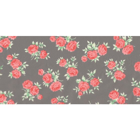 Decopatch Paper C 646 - Red Roses on Silver Background - 3 sheets