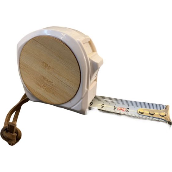 Tape Measure with Round Bamboo Panel