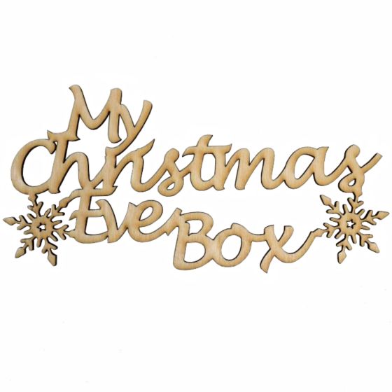 Wooden "My Christmas Eve Box" Topper Lettering / Wording 16cm x 8cm