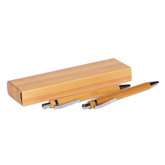 Bamboo Ballpoint Pen & Pencil Set