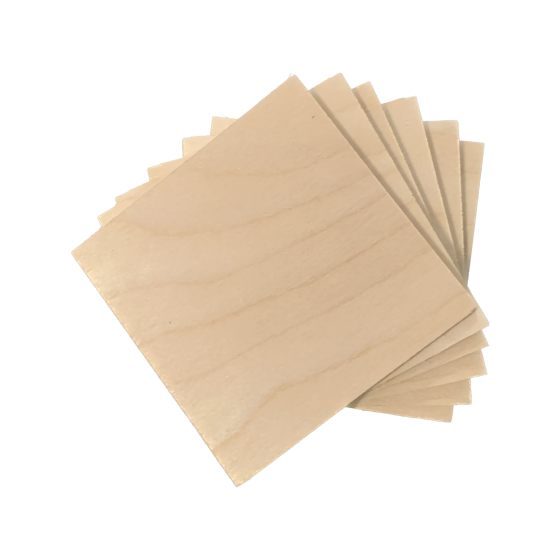 10cm Square Birch Ply Wood Blank Coaster