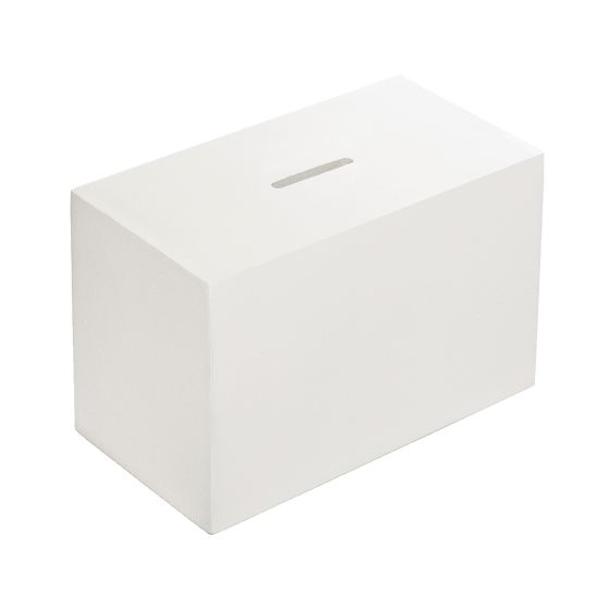 White Flat Top Money Box - WBM5102