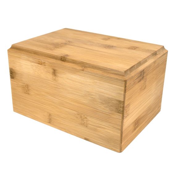 20cm Solid Rectangular Bamboo Urn / Casket - WBM9033