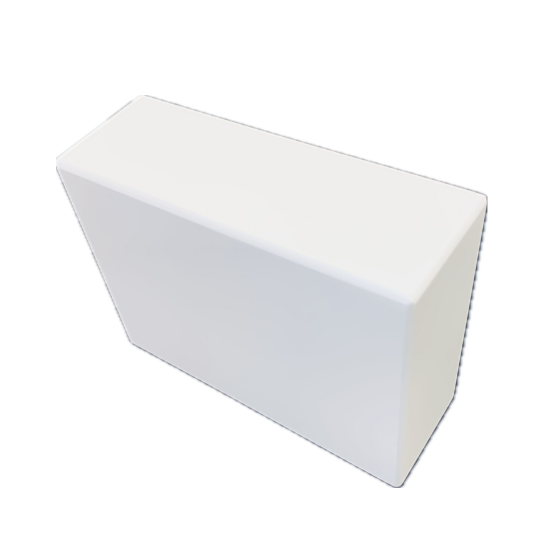 Luxury White Painted Tall Solid Wooden Rectangular Urn / Casket - 20cm (Size 3)