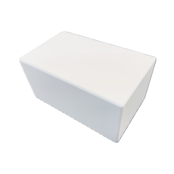 Luxury White Painted Solid Wooden Rectangular Urn / Casket 20cm (Size 5)