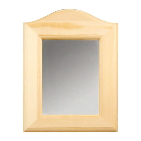 Mirror with Solid Wooden Frame 27cm high