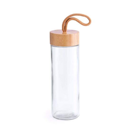 Water Bottle with Bamboo Lid