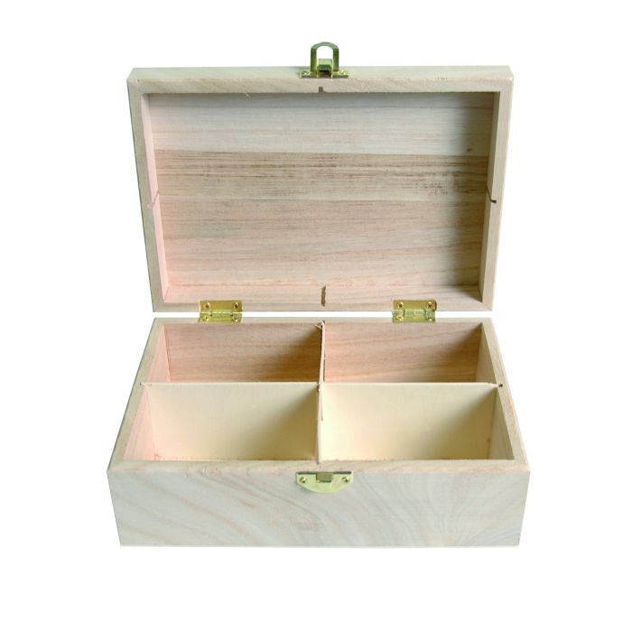 4 Compartments Wooden Tea Box / Storage Box (2 x 2 shape)