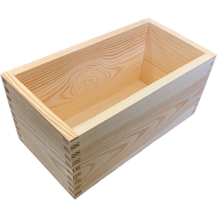 Rectangular wooden box on sale