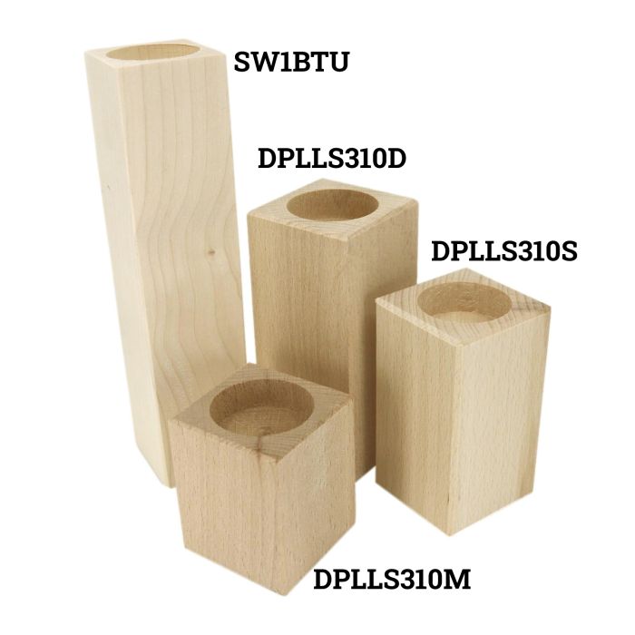 Wooden block tea sales light holder