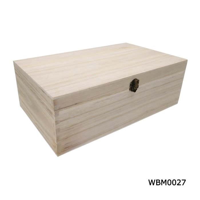 Long rectangular wooden box discount