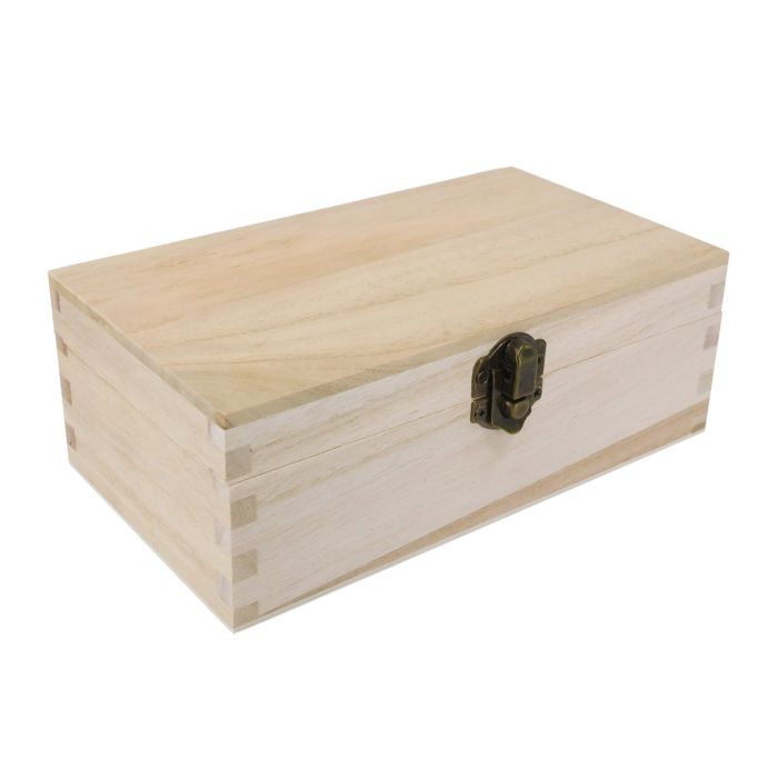 18cm Rectangular Wooden Box WBM0030 PACK OF 6