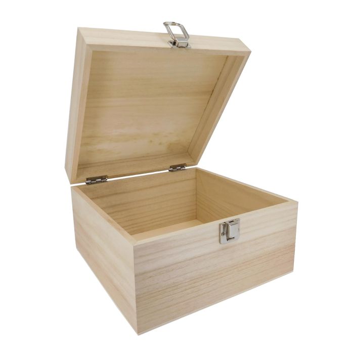 Large wooden box discount with clasp