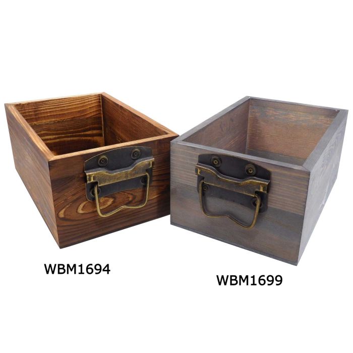 Rustic Wooden Condiment Holder Storage Crate Box The Wooden Box Mill