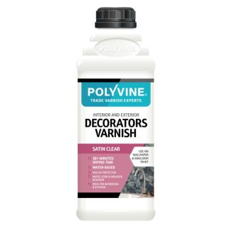 Clear Multi-Purpose Acrylic SATIN Varnish for Interior & Exterior Surfaces