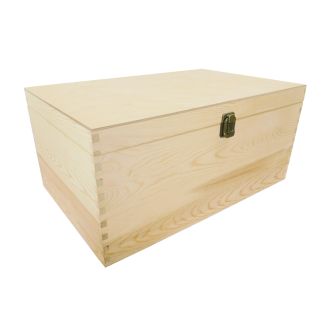 Large unfinished wood shop chest