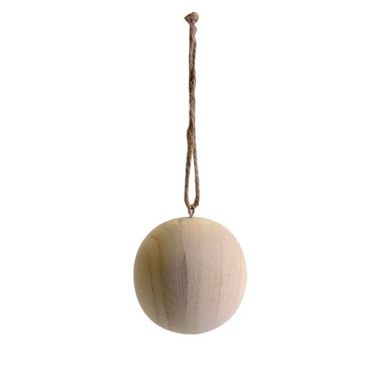 6cm Wooden Bauble