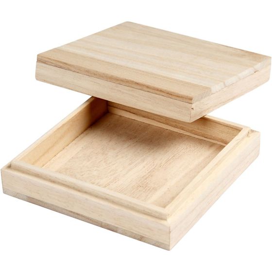 10cm Square Box with Lift-off Lid