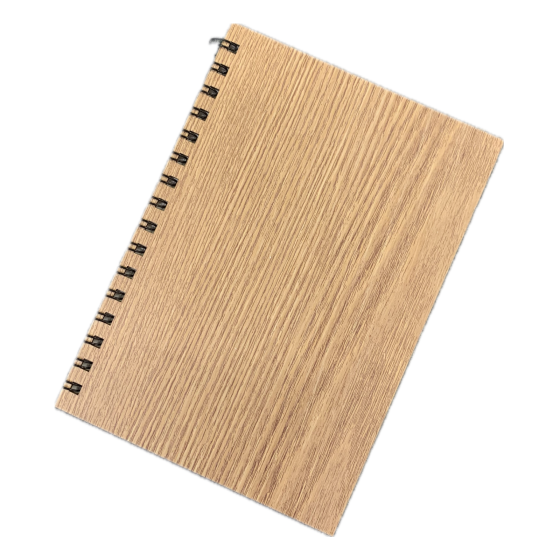 Luxury Oak A5 Artist Sketchbook or Notebook or Notepad with PLAIN paper