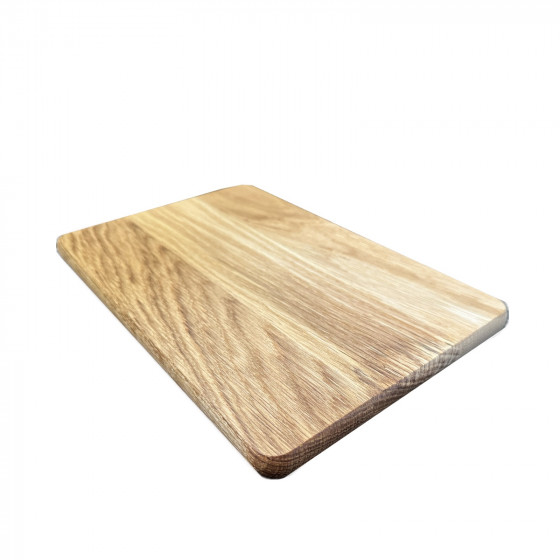30cm Solid Oiled Oak Luxury Rectangular Chopping Board Plaque with Rounded Corners