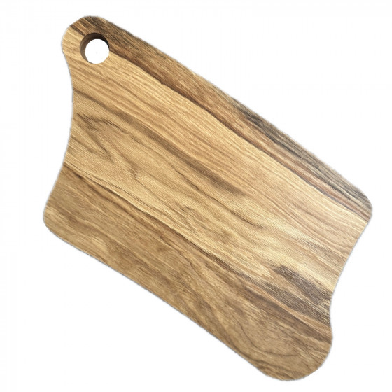 45cm Curvy Solid Oiled Oak Chopping Board