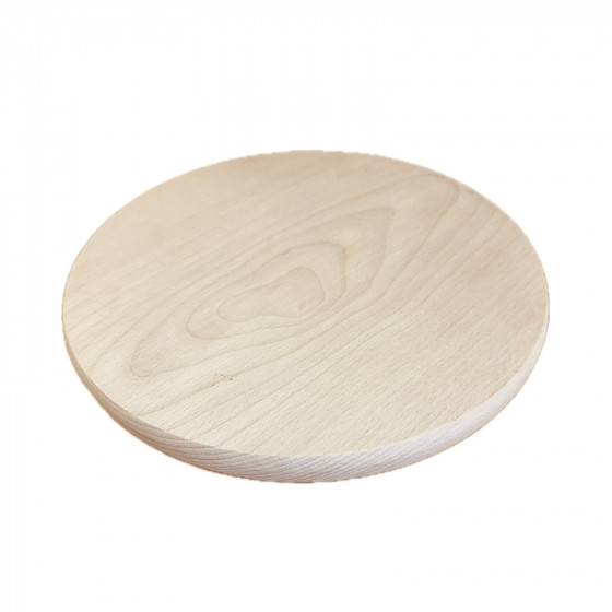 21cm Small Plain Solid Beech Wood Round Chopping Board or Plinth - No Groove