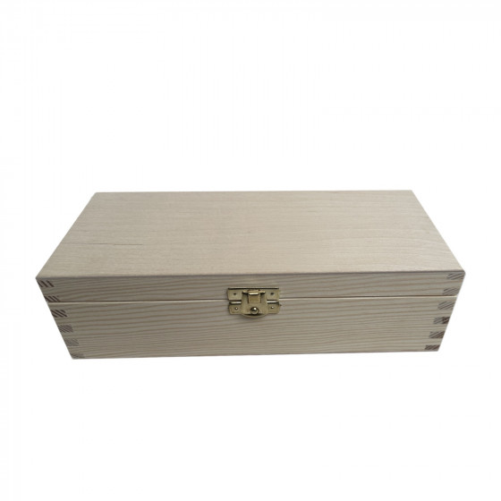 24cm x 10.5cm Solid Pine Rectangular Wooden Luxury Box