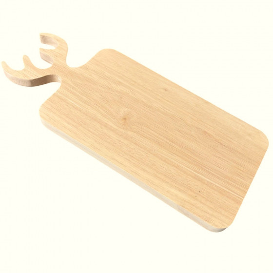 36cm Solid OILED Wooden Stag or Reindeer Antler Festive Chopping / Cutting / Cheese Board