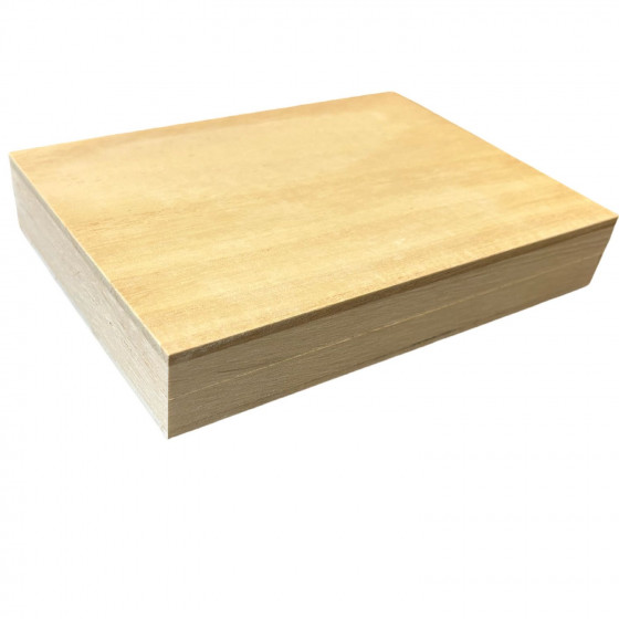 Slim 17cm Rectangular Wooden Lift-off Lid Photo Box. Postable as large letter