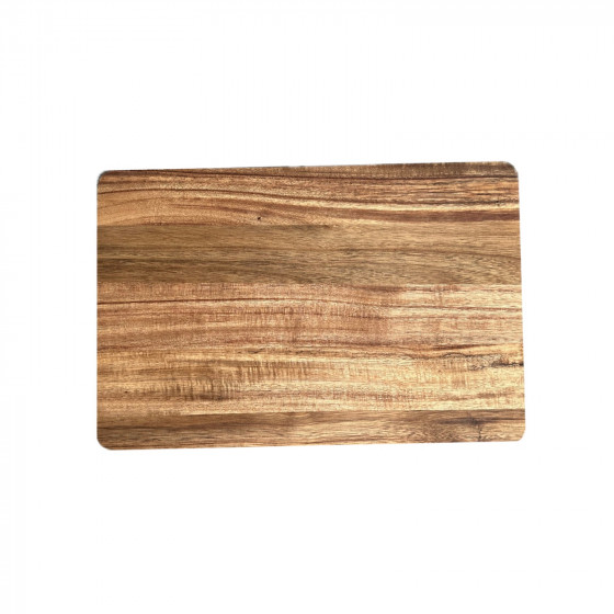 24cm Rectangular Solid Plain Acacia Wood Chopping Board or Plaque (raw acacia, not oiled)