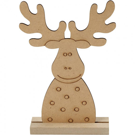 Christmas Reindeer Display Model on Stand - 15cm Tall